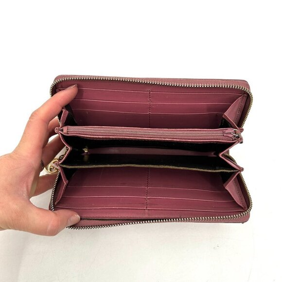 GUCCI Barbie Pink GG Signature Leather Full Zip Guccissima Continental Wallet - Picture 9 of 14